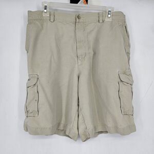 Tommy Bahama Cargo Shorts Mens 33 Relax Silk Flat Front Tan Casual Preppy